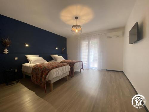 Postel nebo postele na pokoji v ubytování Aqui sem be