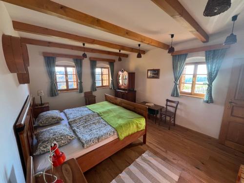 Postel nebo postele na pokoji v ubytování Iža na brejgi