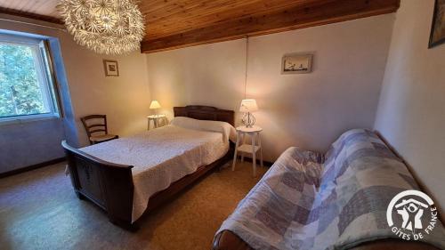 Giường trong phòng chung tại Au pre vert