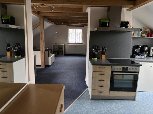 Køkken eller tekøkken på Tetzlaff - Ferienwohnungen am Deister, FeWo 2