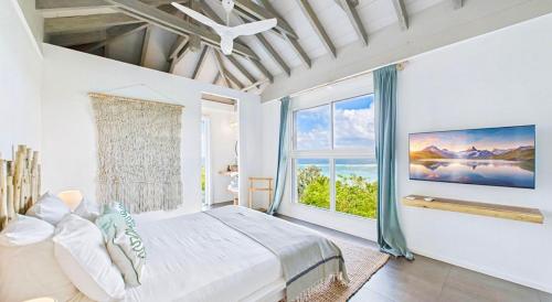 Postel nebo postele na pokoji v ubytování Amnios