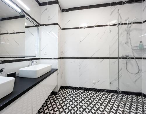 Et badeværelse på Apartmán Verdi