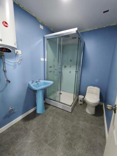 Koupelna v ubytování Aventura Patagonica 3