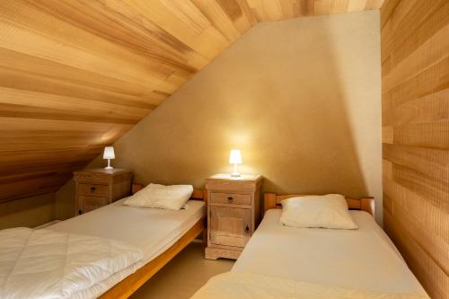 Vuode tai vuoteita majoituspaikassa B&B De Leestjespolder
