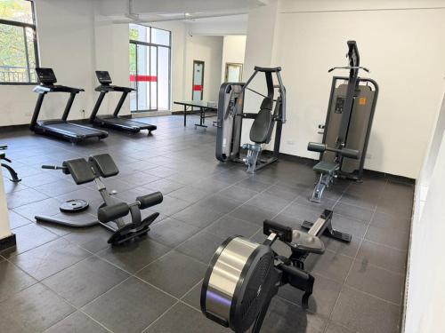 Fitnesscentret og/eller fitnessfaciliteterne på Premium Luxury 2BR Apartment at Winchester Gardens