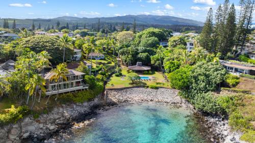 an aerial view of a resort with a body of water at Alaeloa 35 in Kapalua
