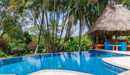 Der Swimmingpool an oder in der Nähe von Villa Attalea Luxury Jungle Villa near San Ignacio