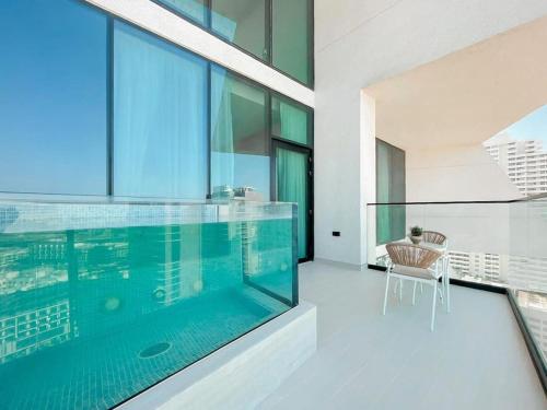 Calm 1BR Haven with Private Pool in Binghatti Royale