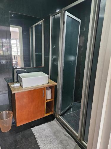 un bagno con lavandino e doccia di Salala House a Suva