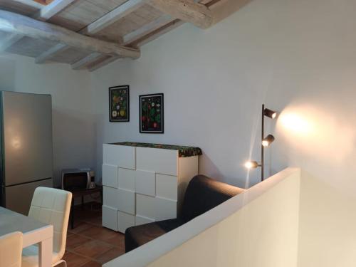 Khu vực ghế ngồi tại Il Rifugio del Lago