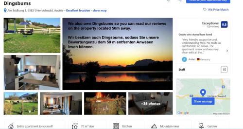 a collage of photos of a website homepage at DingDong in Unteraichwald