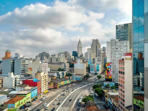 Udsigt til São Paulo eller udsigt til byen taget fra hotellet