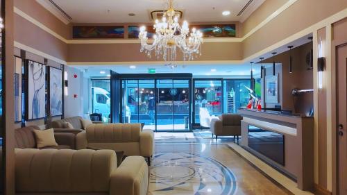 Khu vực ghế ngồi tại Aven Hotel