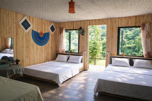 Postel nebo postele na pokoji v ubytování Sapa Retreat Homestay & Restaurant