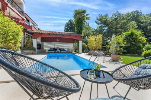 Mediterranes Apartment in Rovinj mit Pool, Parkplatz, Grill, Klima, WiFi