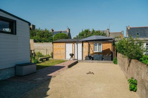 Bygningen som feriehuset ligger i