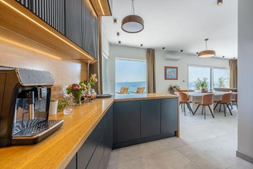 Luxusvilla mit Panoramablick auf die Kvarner Bucht, Privatpool, BBQ-Bereich, Waschmaschine