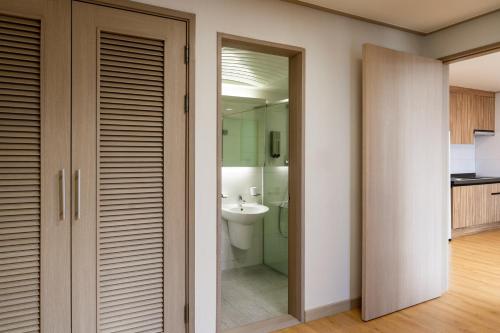 Koupelna v ubytování HiSeoul Youthhostel