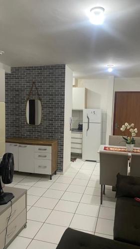 Køkken eller tekøkken på Apartamento 2 km da praia do Aracagir,prox av dos holandeses