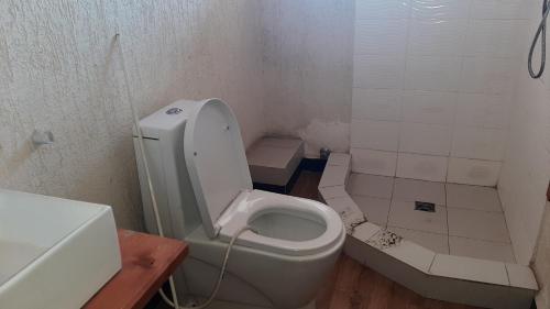 un bagno con un water e un lavandino di Sorba Lodge Lalibela a Lalībela