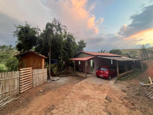 Bygningen som feriehuset ligger i