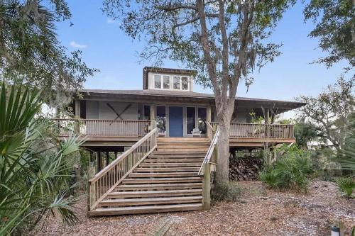 Bygningen som feriehuset ligger i