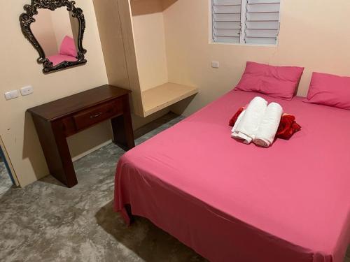 Postel nebo postele na pokoji v ubytování El Conde de Villa Rosa