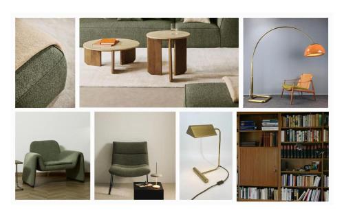 een collage van foto's van verschillende soorten meubilair bij Villa von EmMa in Rot am See