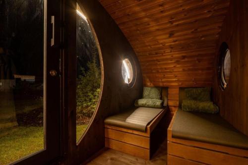 En eller flere senge i et værelse på Apartmán Pohoda Liptov