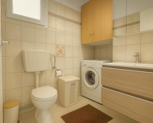 Koupelna v ubytování Aggelos & Melina Studios - Enjoy sunset from Aggelos!