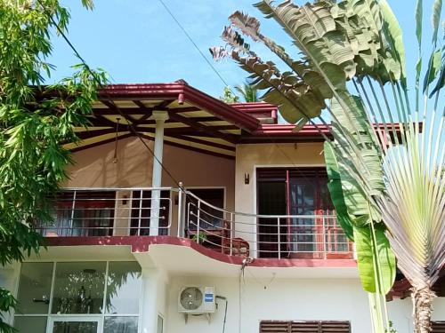 Bygningen som feriehuset ligger i