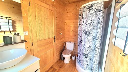 Koupelna v ubytování Chalet au cœur du massif Mézenc-Gerbier