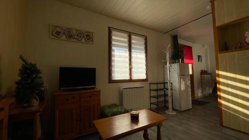 TV a/nebo společenská místnost v ubytování Profiter du calme de la montagne vosgienne
