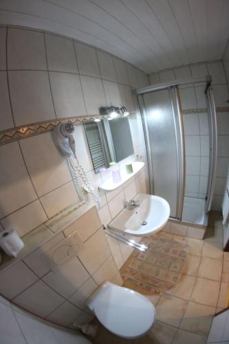 a bathroom with a toilet and a sink at Apartment Haus Budinger by Interhome in Alf