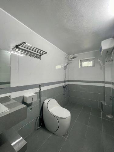 a bathroom with a toilet and a sink at Tam Coc Harmony Homestay in Vũ Lâm