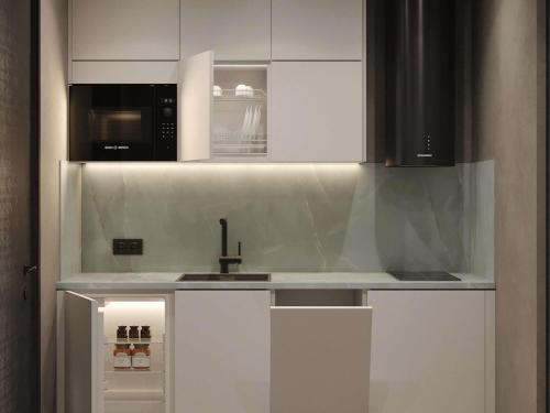 Kitchen o kitchenette sa Mövenpick Yerevan