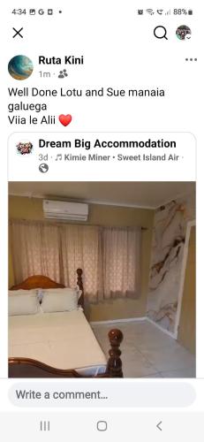 En eller flere senge i et værelse på Dream Big Accommodation