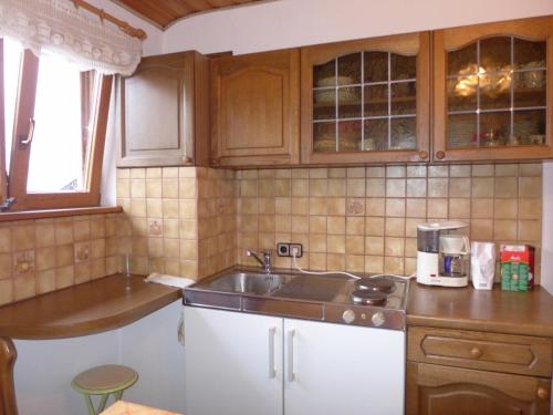 Kuchyň nebo kuchyňský kout v ubytování Gästehaus Zussner