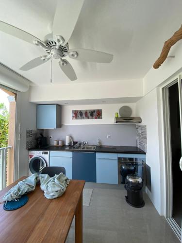 Kuchyň nebo kuchyňský kout v ubytování Appart Flamboyant 1006