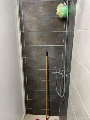 een badkamer met een douche met een slang bij le riffe in Nador