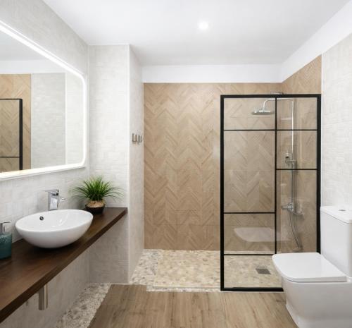 Et badeværelse på the green holes