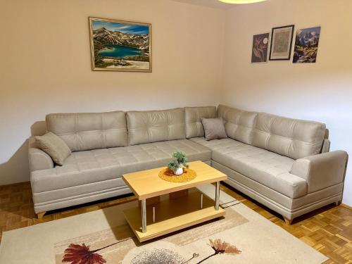 a living room with a couch and a table at Apartman Lana in Pale