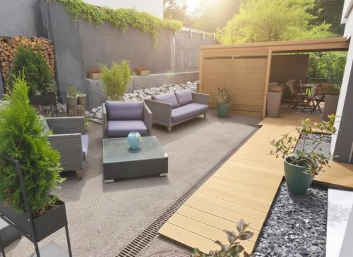 Khu vực ghế ngồi tại Studio en Gruyère - Grande terrasse privée 50m2 et Jaccuzi optionnel