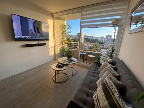 Et tv og/eller underholdning på Departamento nuevo moderno y elegante