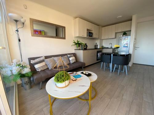 Køkken eller tekøkken på Departamento nuevo moderno y elegante