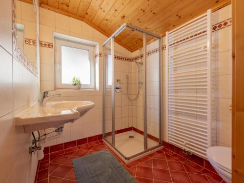 Koupelna v ubytování Pehambauer