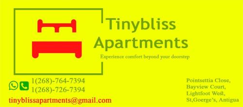 een geel bord met de woorden tritiousrants erop bij Tiny Bliss Apartments in Potters Village