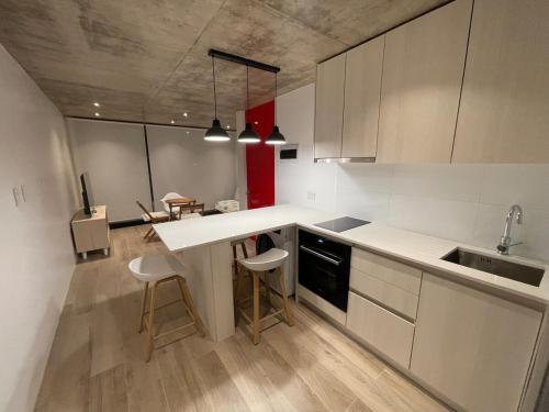 Køkken eller tekøkken på Apartment with ocean views