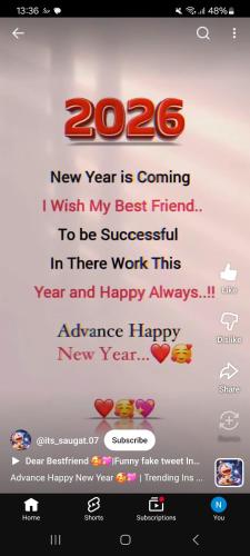 una pagina di un sito web con un testo di auguri per il nuovo anno di Sun city a Pinetown