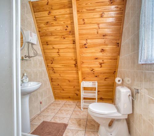 Et badeværelse på "Domek na Wiejskiej 4" Polańczyk , 696-025-331